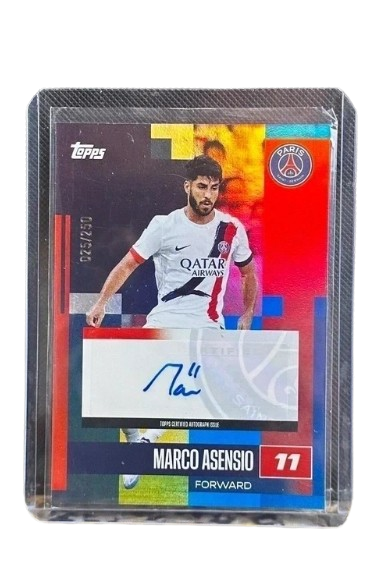 Marco Asensio 2024-25 Topps PSG Team Set First Team Autograph NI-MA 057/325 Auto Paris Saint-Germain Forward