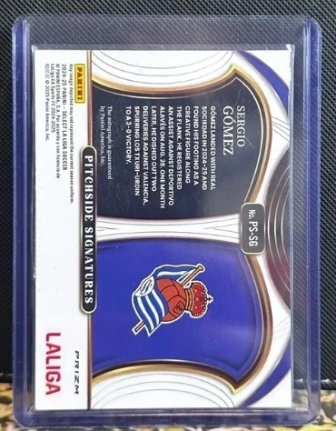 Sergio Gómez 2022-23 Panini Select LaLiga Prizm Pitchside Signatures PS-SG - Retro