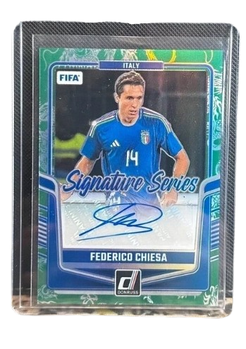 Federico Chiesa 2024-25 Panini Donruss Soccer Signature Series Green Prizm Autograph SS-FC 80/99 Italia National Team Forward