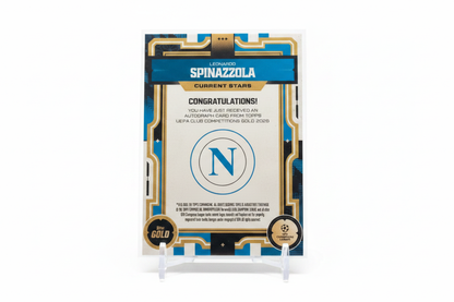 Leonardo Spinazzola 2025-26 Topps Gold UEFA Club Competitions Current Stars Auto 48/99 Napoli - Retro