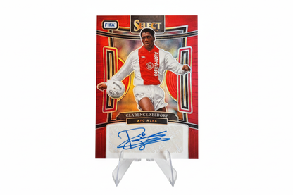 Clarence Seedorf 2023-24 Panini Select FIFA Signatures Red Prizm Auto S-CS AFC Ajax - Fronte
