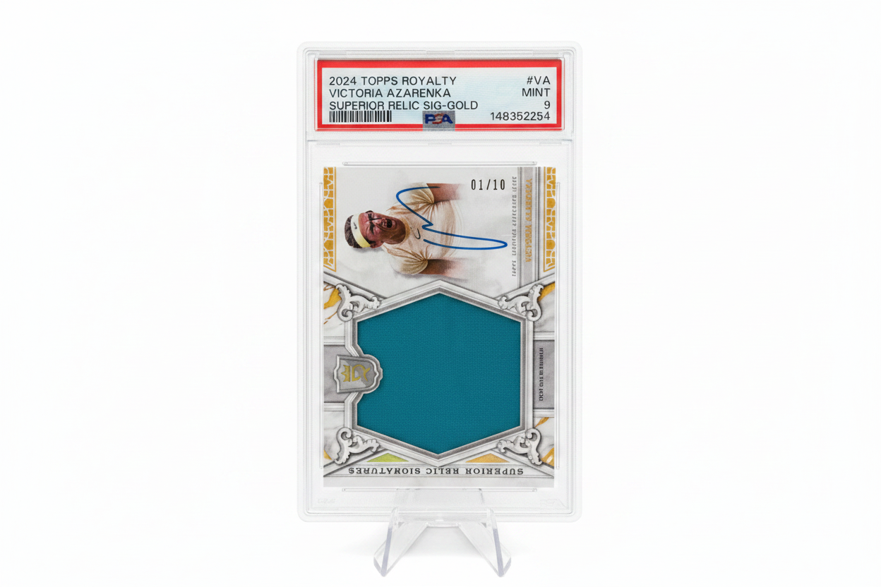 Victoria Azarenka 2024 Topps Royalty Tennis Superior Relic Signatures Gold #VA Auto Patch 01/10 PSA 9 - Fronte