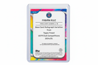 Fabián Ruiz Topps Finest UEFA Club Competitions 2024/25 BA-RZ - Retro carta
