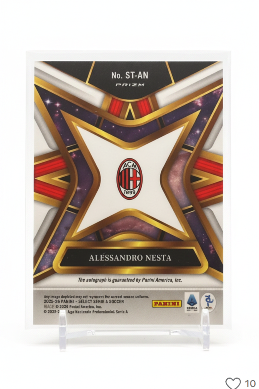 Alessandro Nesta Auto Select Stars Signatures Panini retro