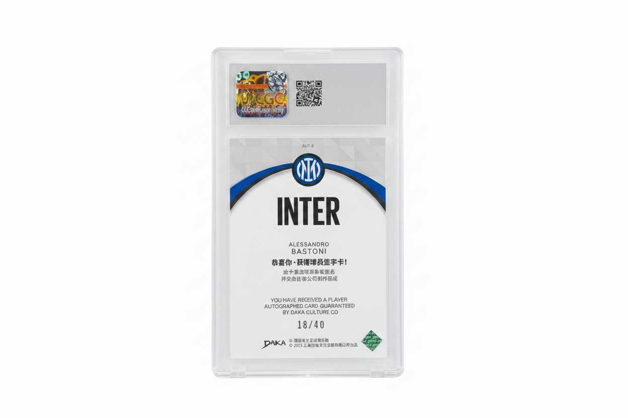 Alessandro Bastoni 2023 Daka Inter Autographs A Auto 18/40 AU1-8 CGC 9 MINT - Retro
