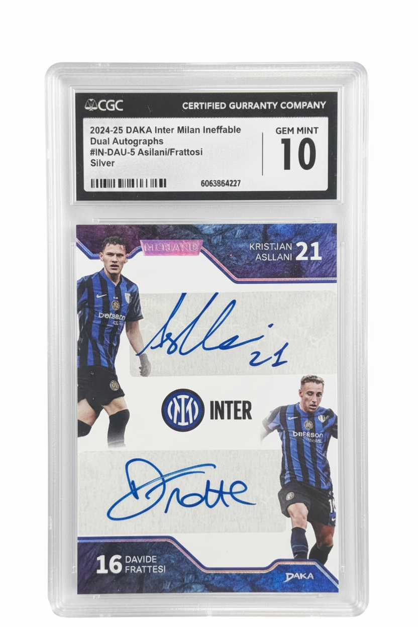 Asllani Frattesi Dual Auto Silver /10 CGC 10 DAKA Inter fronte