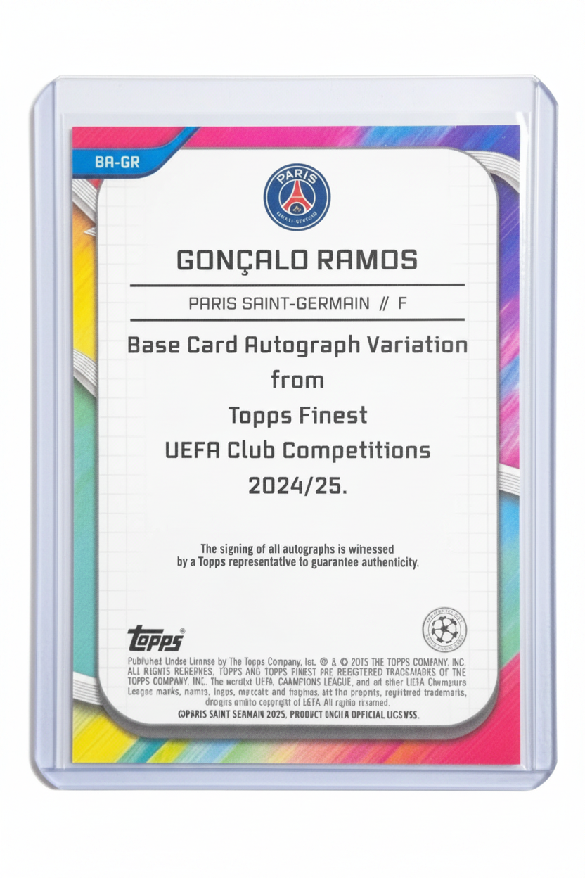 Gonçalo Ramos Auto Purple Refractor /299 Topps Finest retro