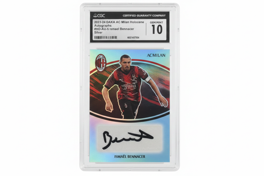 Ismaël Bennacer 2023-24 DAKA AC Milan Holocene Autograph Silver #HO-AU-5 39/65 CGC 10 GEM MINT - Fronte
