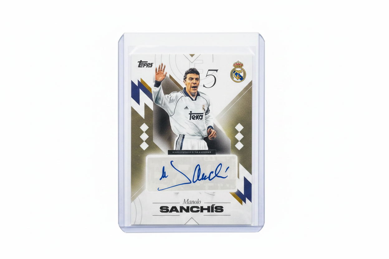 Manolo Sanchís 2025-26 Topps FC Los Blancos Real Madrid CF Los Blancos Autograph LB-MS - Fronte