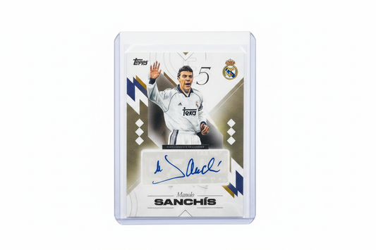 Manolo Sanchís 2025-26 Topps FC Los Blancos Real Madrid CF Los Blancos Autograph LB-MS - Fronte