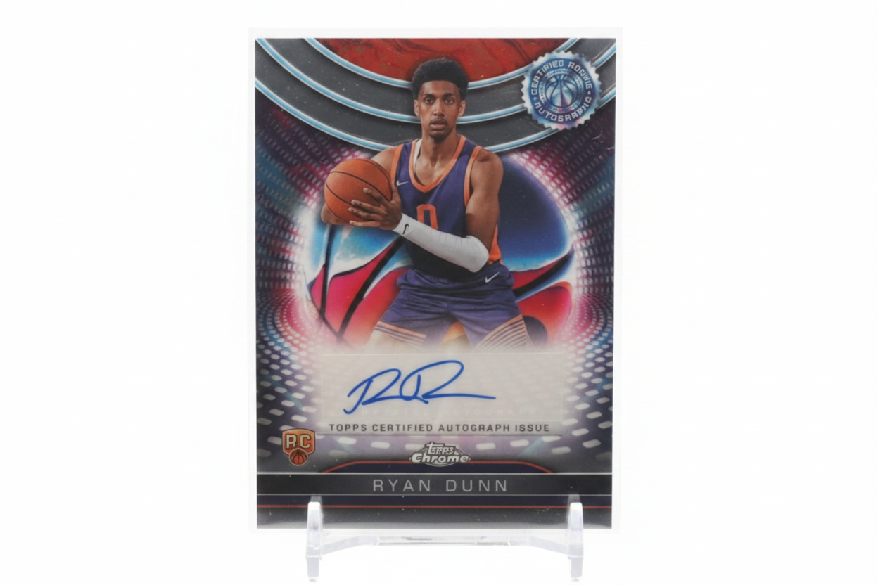 Ryan Dunn 2024-25 Topps Chrome Basketball Certified Rookie Autograph RC - Fronte