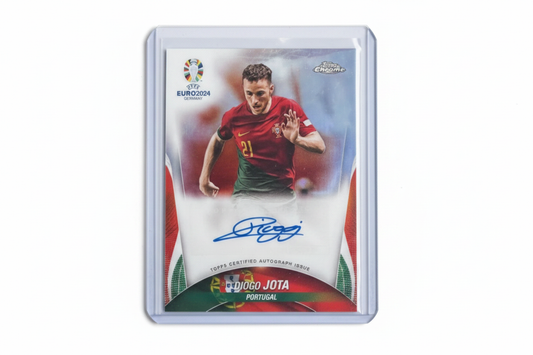 Diogo Jota 2024 Topps Chrome UEFA Euro 2024 Autograph CA-DJ Portugal - Fronte