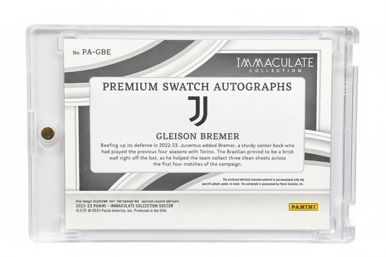 Gleison Bremer Panini Immaculate Collection 2022-23 RPA Patch Auto 59/99 Juventus - Retro