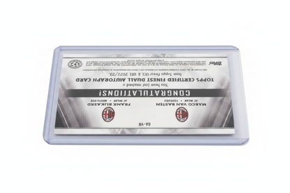 Marco Van Basten Frank Rijkaard 2022-23 Topps Finest UCC Dual Autograph DA-VR AC Milan - Retro