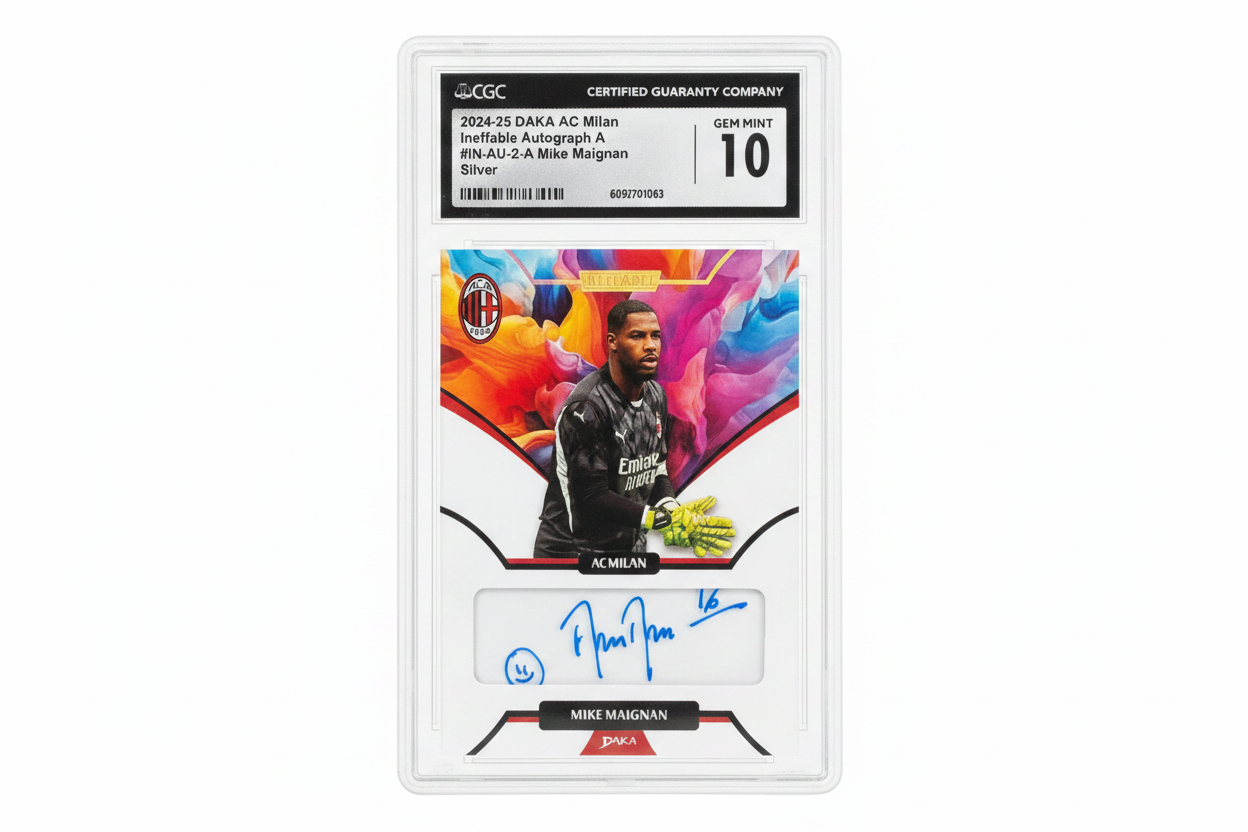 Mike Maignan 2024-25 DAKA AC Milan Ineffable Autograph Silver #IN-AU-2-A 25/35 CGC 10 GEM MINT - Fronte