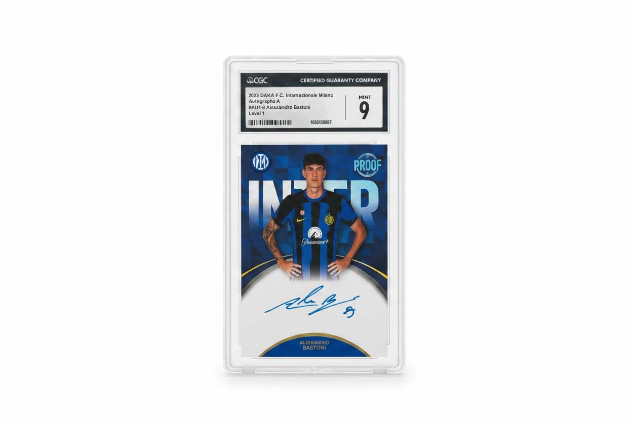 Alessandro Bastoni 2023 Daka Inter Autographs A Auto 18/40 AU1-8 CGC 9 MINT - Fronte