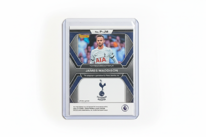 James Maddison 2023-24 Panini Prizm Premier League Penmanship Green Prizm Auto P-JM Tottenham - Retro