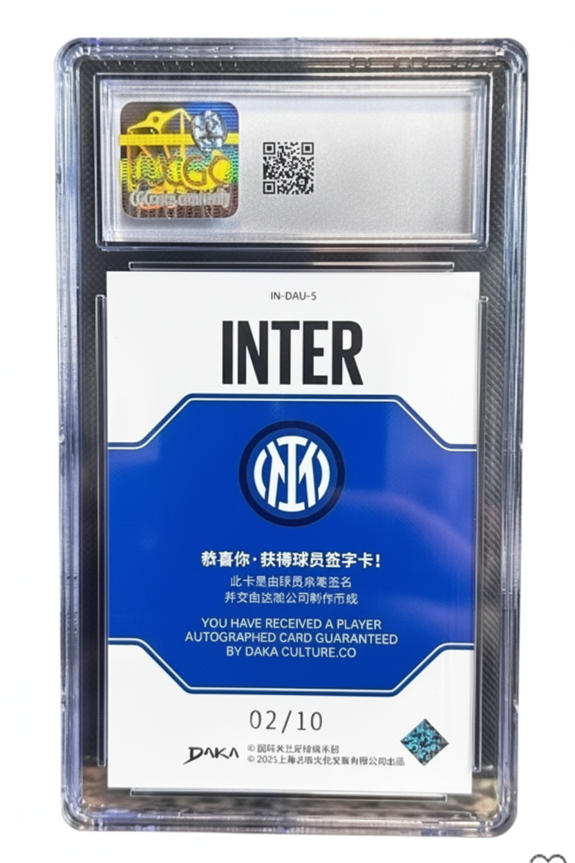 Asllani Frattesi Dual Auto Silver /10 CGC 10 DAKA Inter retro