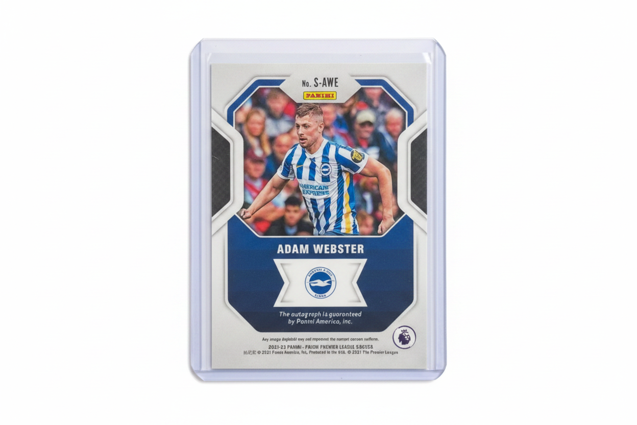 Adam Webster 2021-22 Panini Prizm Premier League Signatures Auto S-AWE Brighton - Retro