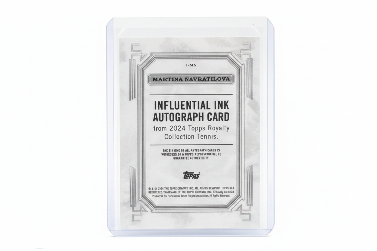 Martina Navratilova 2024 Topps Royalty Collection Tennis Influential Ink Autograph I-MN 06/75 - Retro