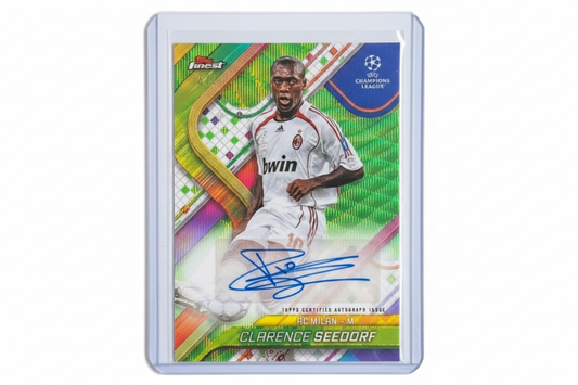 Clarence Seedorf 2024-25 Topps Finest UEFA Club Competitions Base Auto Variation BA-CS 64/99 AC Milan - Fronte