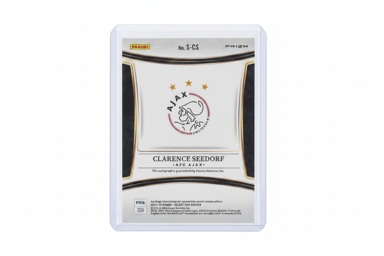Clarence Seedorf 2023-24 Panini Select FIFA Signatures Red Prizm Auto S-CS AFC Ajax - Retro
