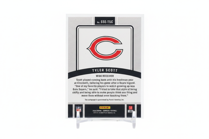 Tyler Scott 2024 Panini Donruss Football Signature Series Auto RC SSE-TSC Chicago Bears - Retro