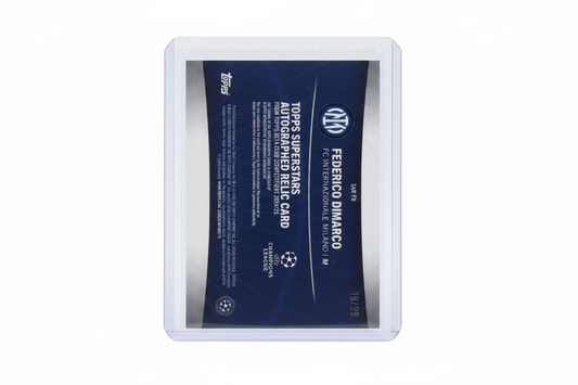Federico Dimarco 2024-25 Topps Superstars UEFA Club Competitions Autographed Relic SAR-FD 19/99 Inter - Retro