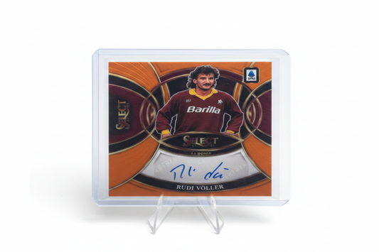 Rudi Völler 2025-26 Panini Select Serie A Signatures Orange Prizm Auto S-RV 10/40 AS Roma - Fronte