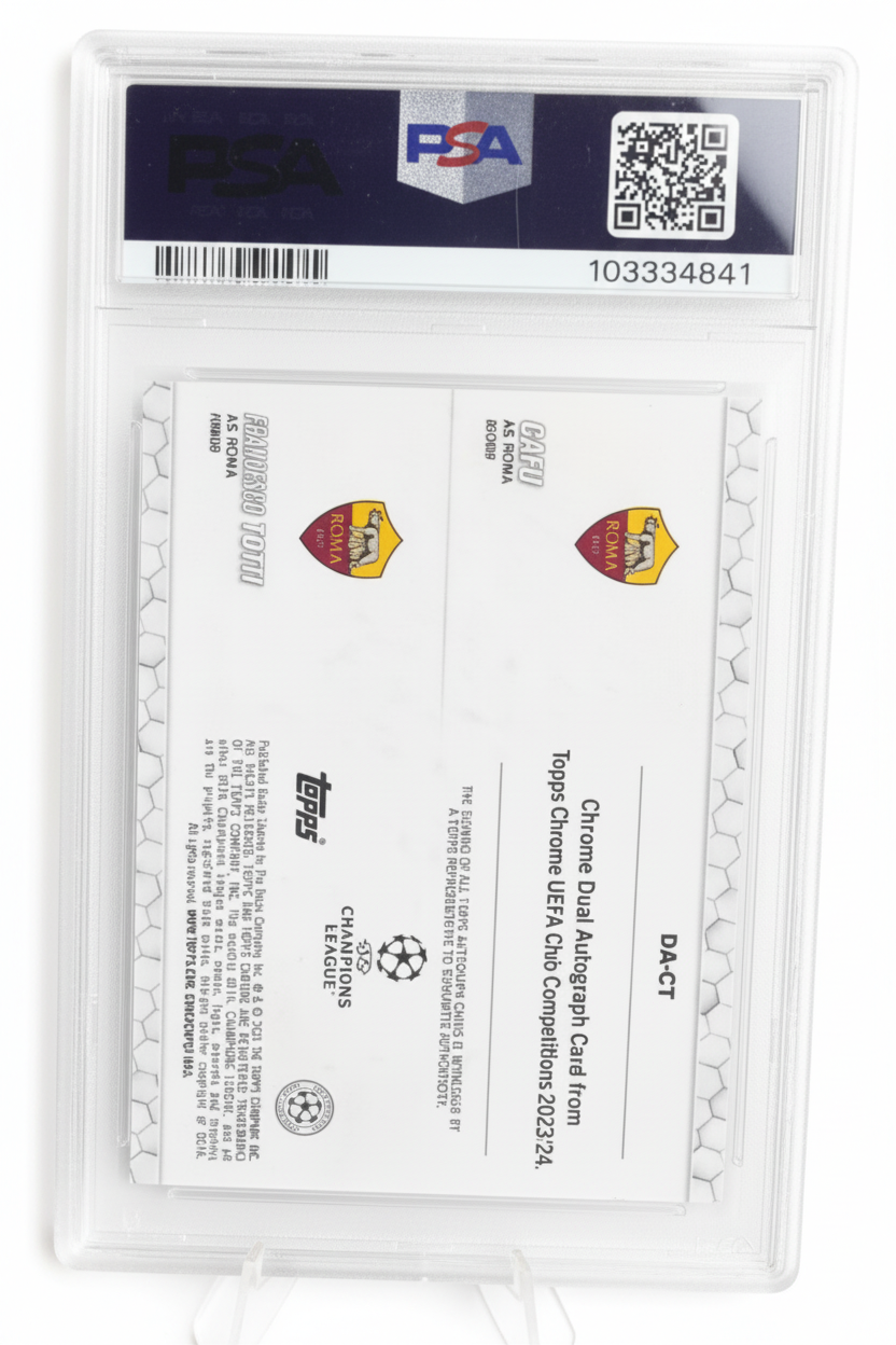 Cafu Totti Dual Auto /99 PSA 10 Topps Chrome retro