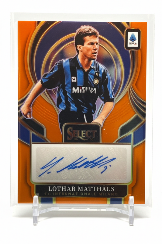 Lothar Matthäus Auto Orange Prizm /49 Panini Select fronte