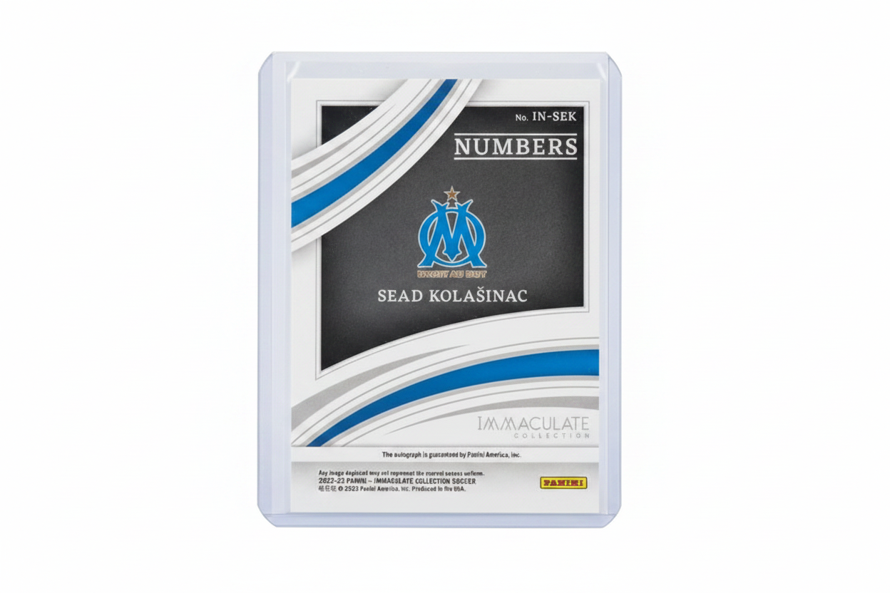 Sead Kolasinac 2022-23 Panini Immaculate Numbers Auto 67/99 IN-SEK Olympique de Marseille - Retro