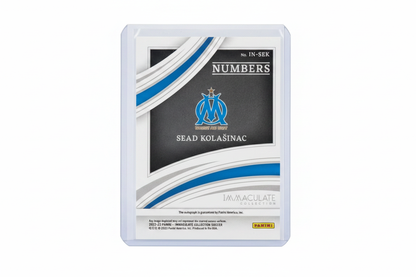 Sead Kolasinac 2022-23 Panini Immaculate Numbers Auto 67/99 IN-SEK Olympique de Marseille - Retro