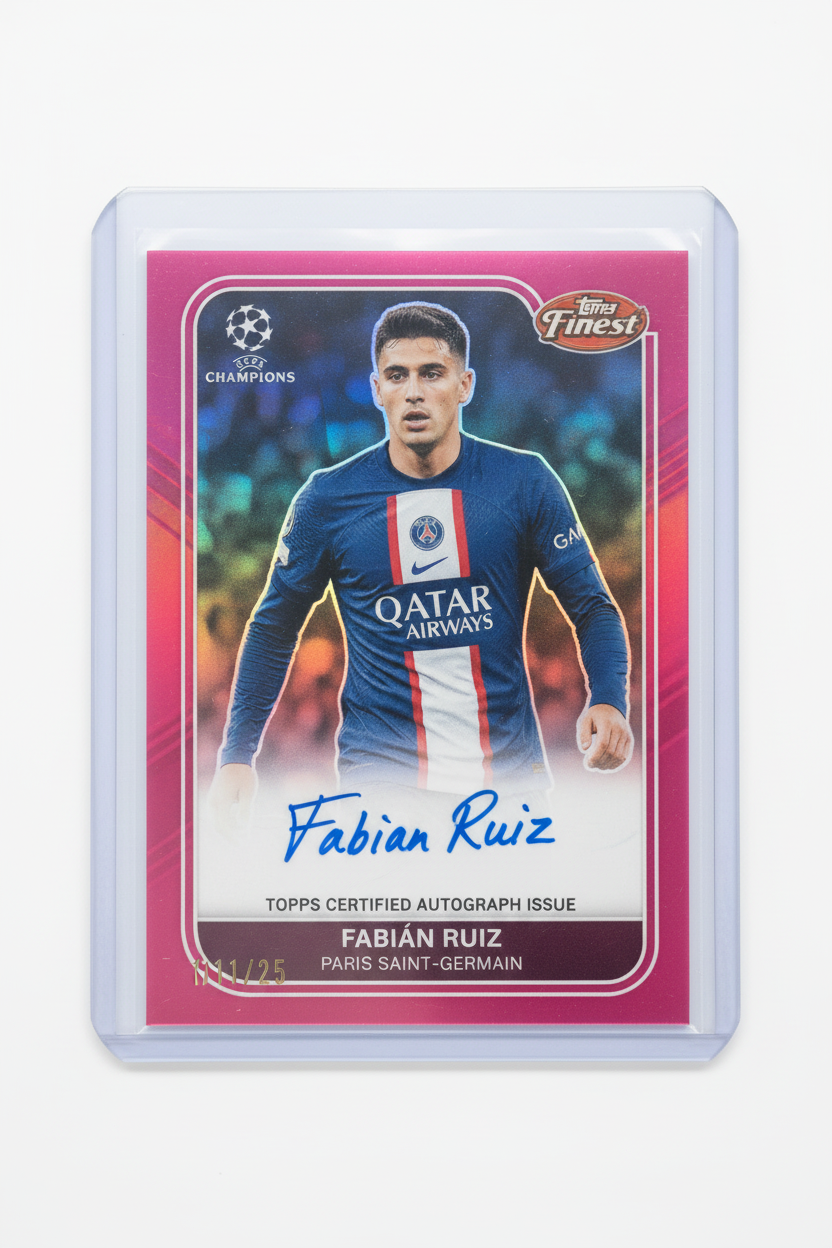 Fabian Ruiz 111/125 Auto Topps Finest UCC 24/25 - Fronte