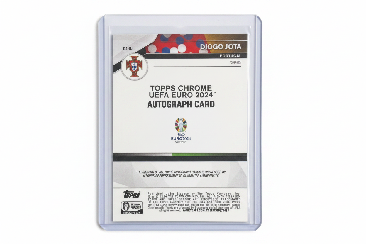 Diogo Jota 2024 Topps Chrome UEFA Euro 2024 Autograph CA-DJ Portugal - Retro
