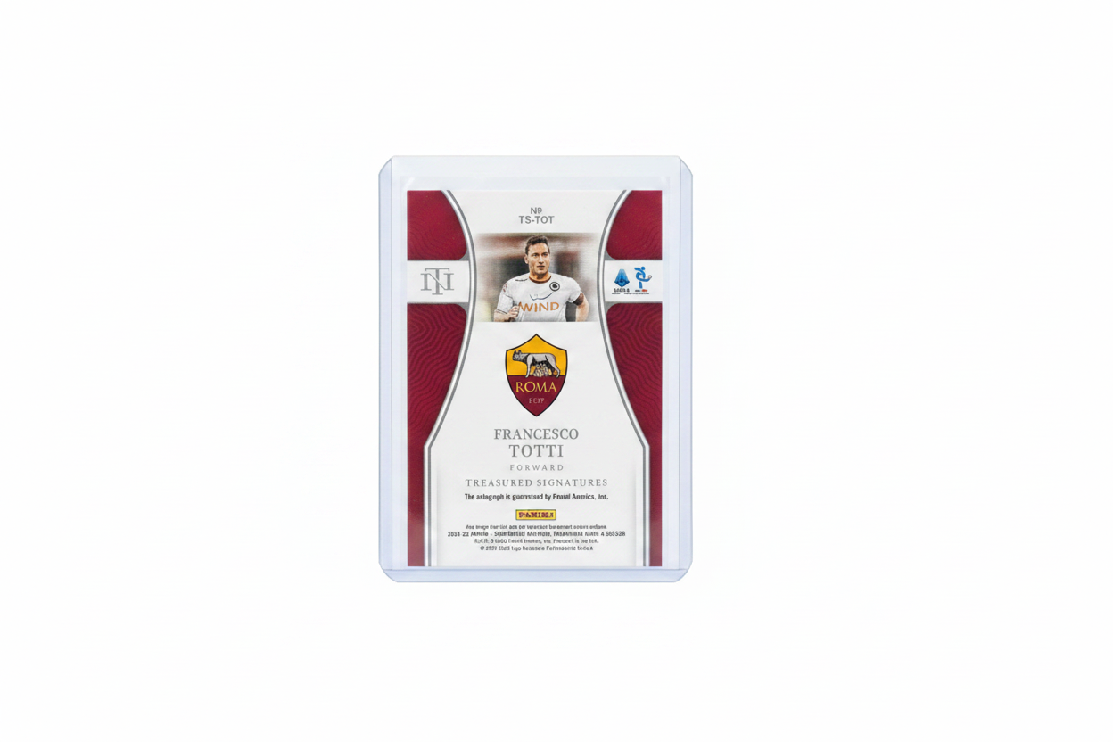 Francesco Totti Panini National Treasures Serie A 2021-22 Treasured Signatures 18/99 - Retro carta