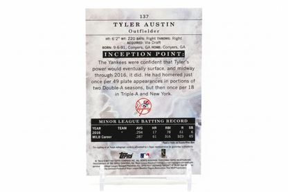 Tyler Austin 2017 Topps Inception Rookie Auto Magenta /99 RC 137 New York Yankees - Retro