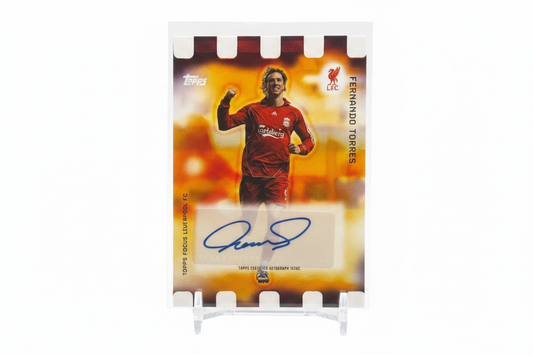 Fernando Torres 2025-26 Topps Focus Liverpool FC Golden Hour Autograph GH-FT - Fronte