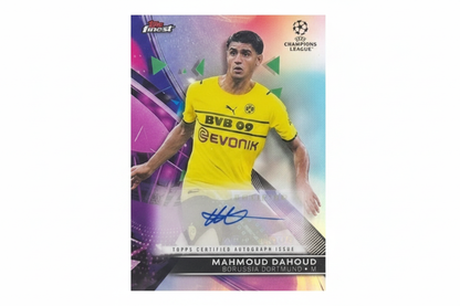 Mahmoud Dahoud 2021-22 Topps Finest UEFA Champions League Base Card Autograph BA-MD Borussia Dortmund - Fronte