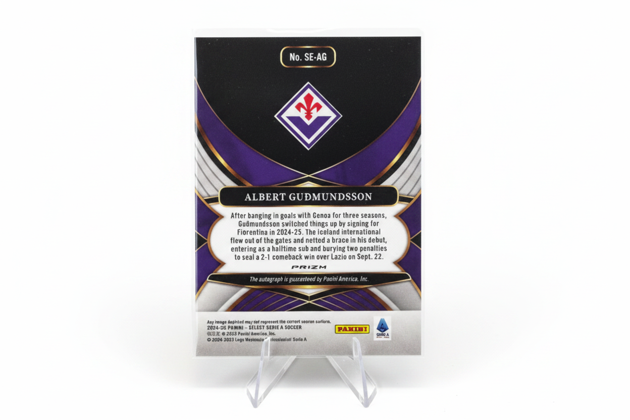 Albert Gudmundsson 2024-25 Panini Select Serie A Signatures Auto Fiorentina - Retro