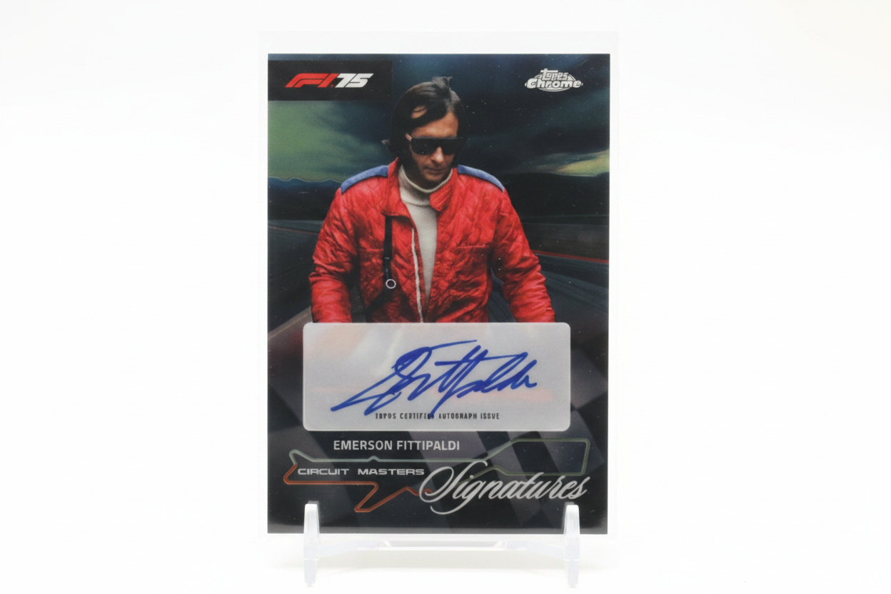 Emerson Fittipaldi 2025 Topps Chrome Formula 1 Circuit Masters Signatures CMS-FIT - Fronte