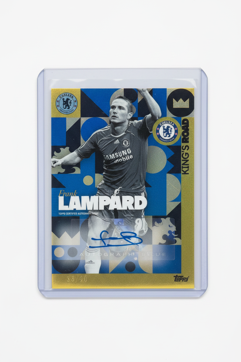 Frank Lampard 38/50 Gold Auto Topps Chelsea Team Set 23/24 - Fronte