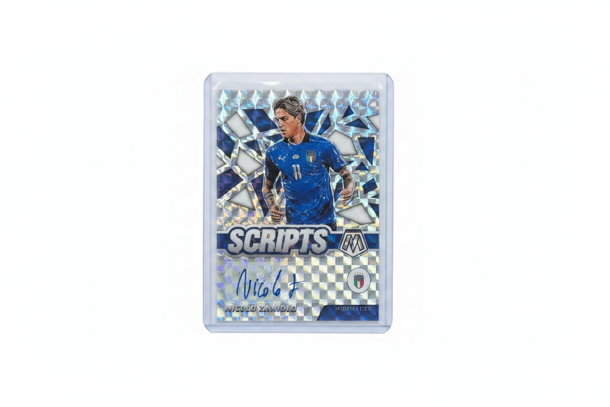 Nicolò Zaniolo 2021-22 Panini Mosaic FIFA Road to World Cup Scripts Auto S-NZ Prizm Italia - Fronte