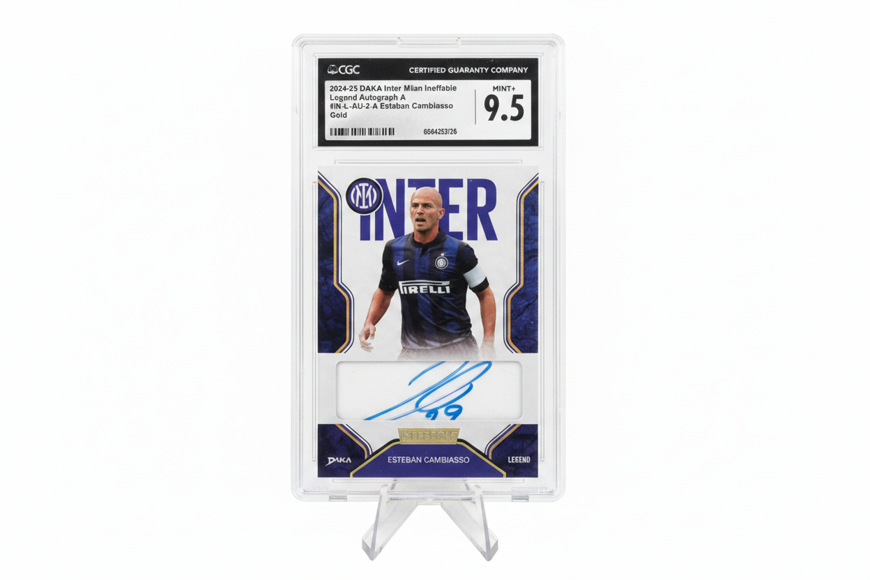 Esteban Cambiasso 2024-25 DAKA Inter Milan Ineffable Legend Autograph Gold 15/20 CGC 9.5 - Fronte
