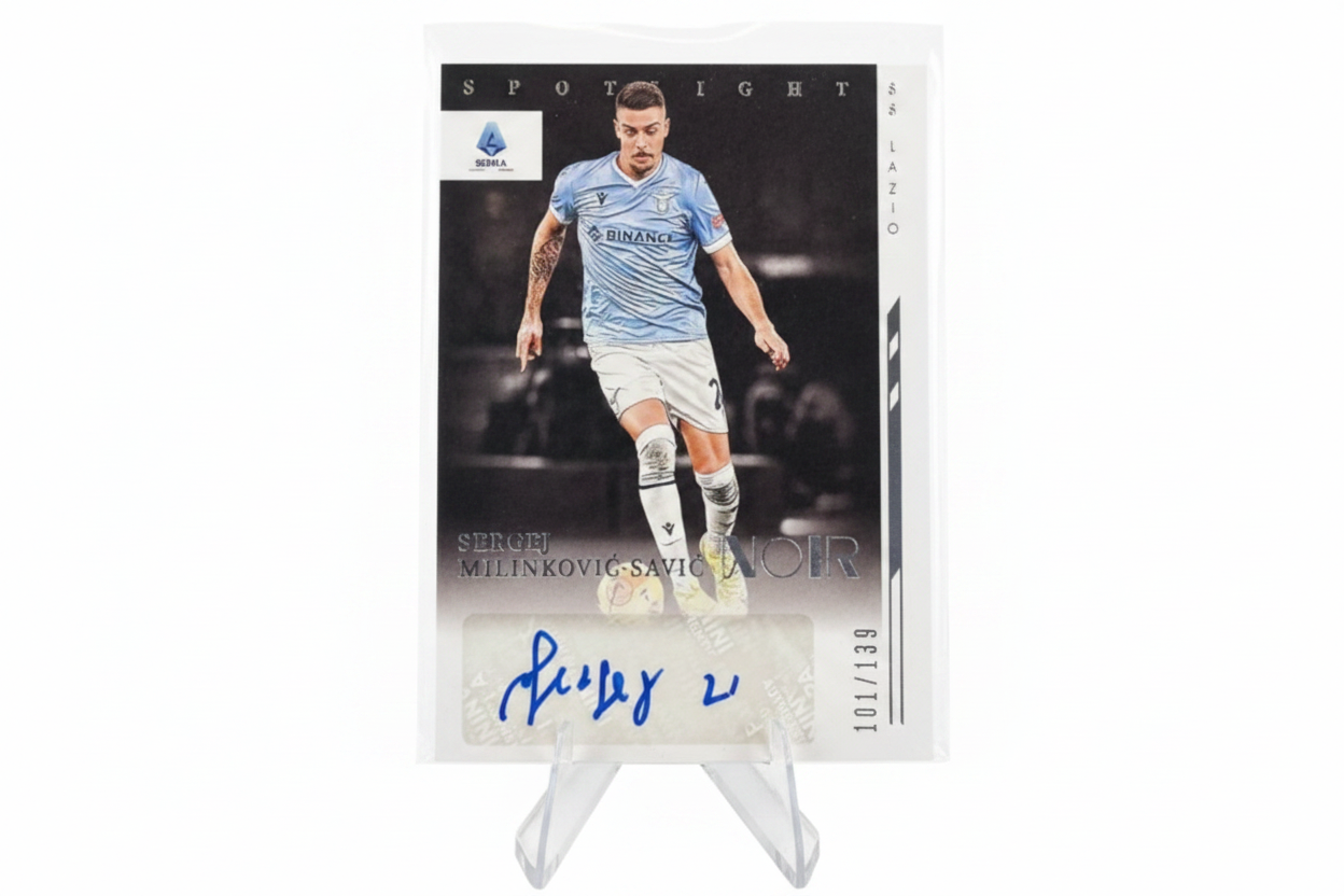 Sergej Milinkovic-Savic 2021-22 Panini Chronicles Noir Spotlight Auto /139 Lazio - Fronte