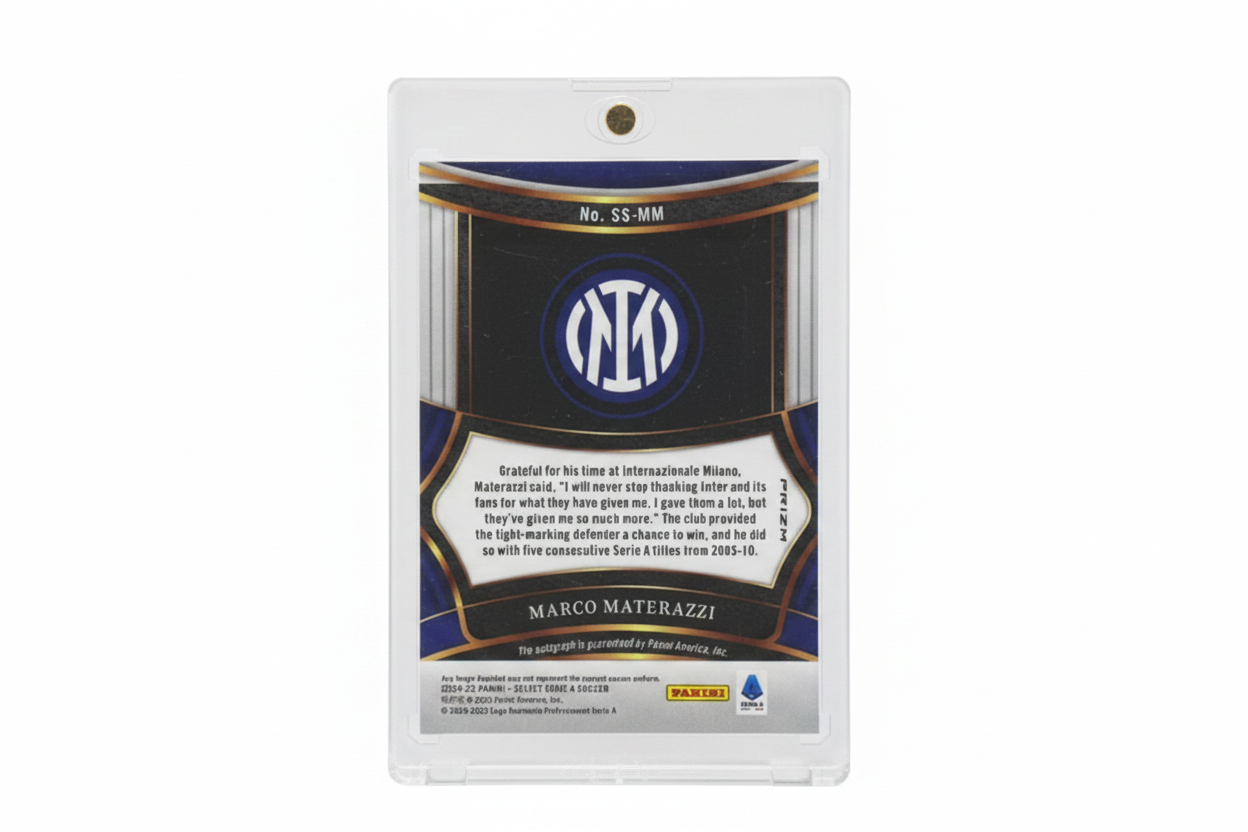 Marco Materazzi 2024-25 Panini Select Serie A Signature Shots Red Prizm SS-MM Inter - Retro
