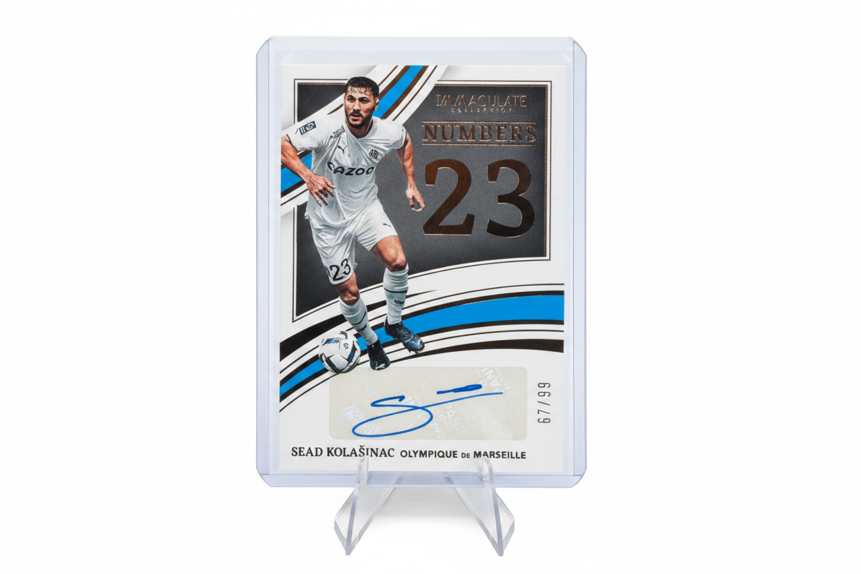 Sead Kolasinac 2022-23 Panini Immaculate Numbers Auto 67/99 IN-SEK Olympique de Marseille - Fronte