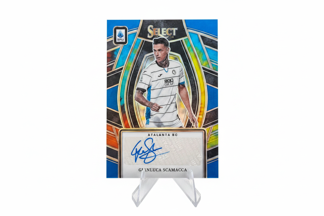 Gianluca Scamacca 2023-24 Panini Select Serie A Signature Selections Auto 03/15 SS-GS Atalanta SSP - Fronte