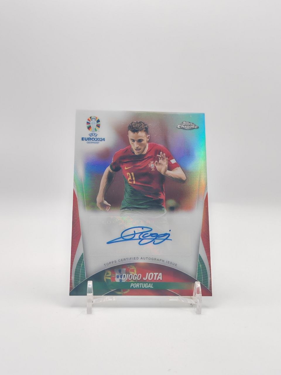 Diogo Jota Portogallo Topps Chrome UEFA Euro 2024 Auto, retro
