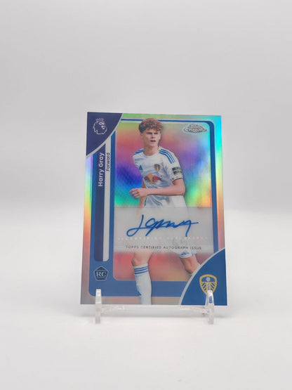 Harry Gray Leeds United Topps Chrome Premier League Auto RC, fronte